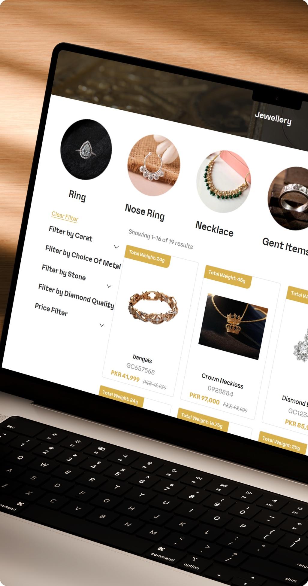 e-Commerce — Made-to-Order Jewellery Storefront