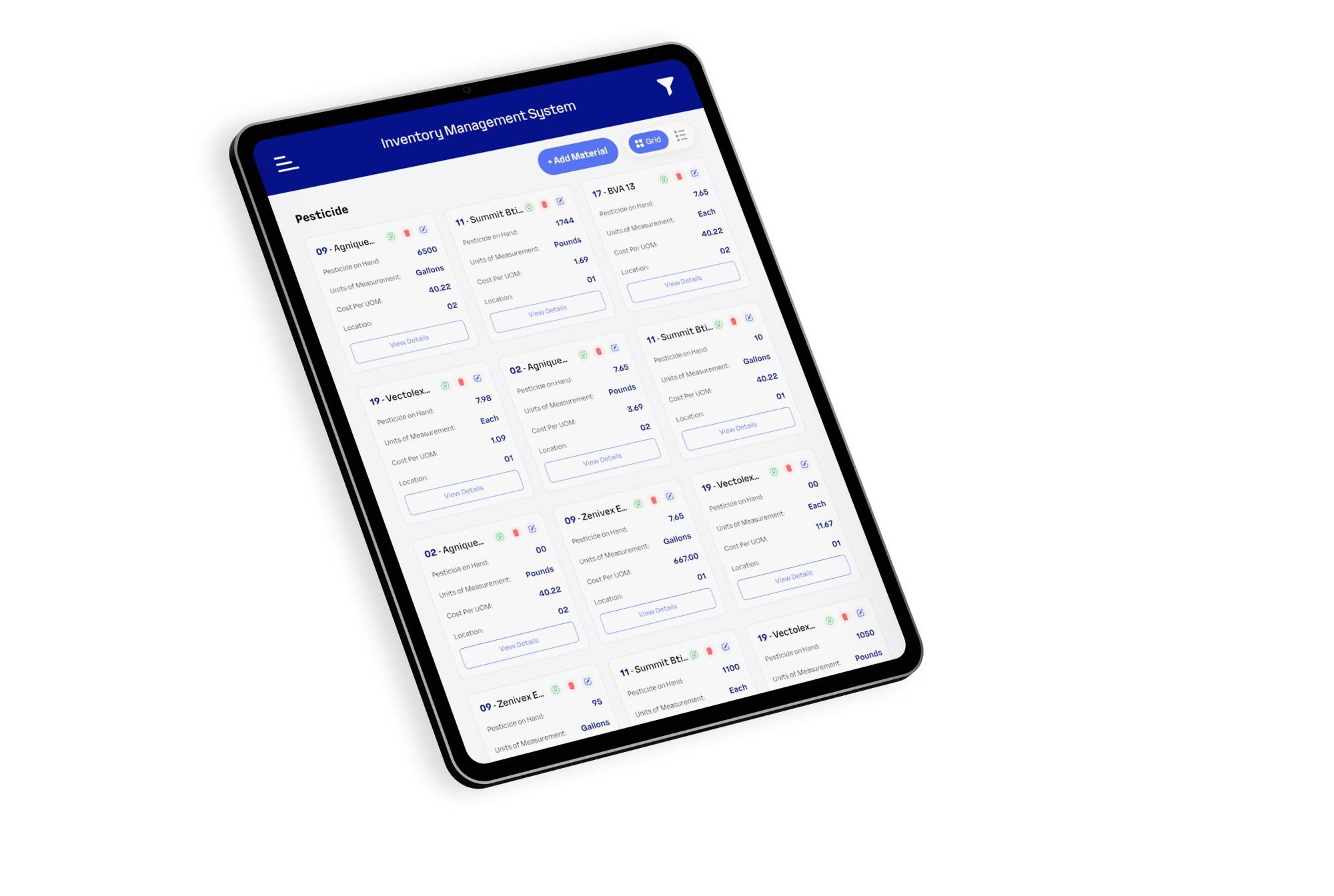 Logistics & Warehouse — Inventory Management System, developed features