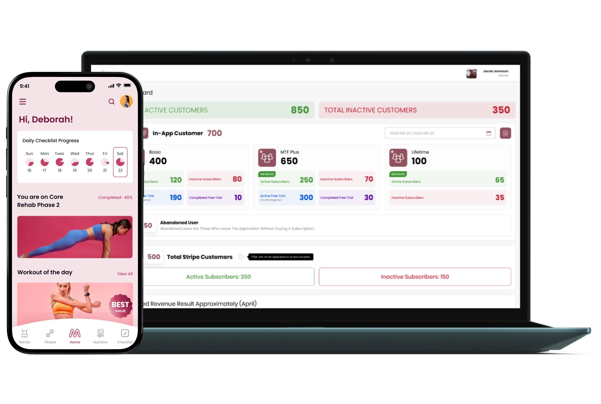 FemTech — Postnatal Recovery App, developed features